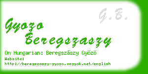 gyozo beregszaszy business card