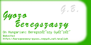 gyozo beregszaszy business card